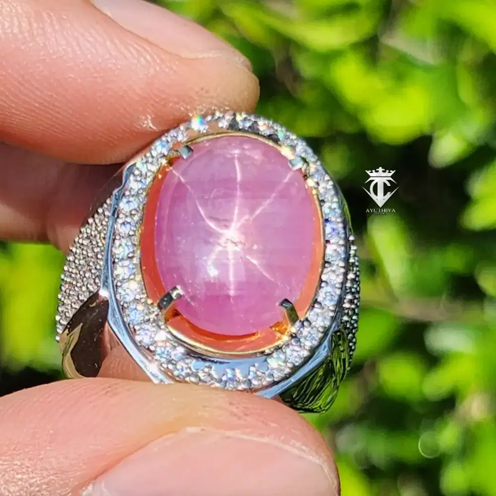 Batu Permata Natural Star Ruby Madagascar No Heat 11.35 Ct CGL Memo