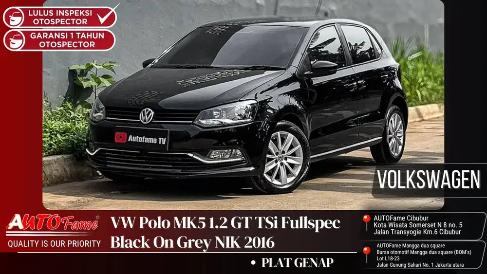 VW Polo MK5 1.2 GT TSi Fullspec Black On Grey NIK 2016