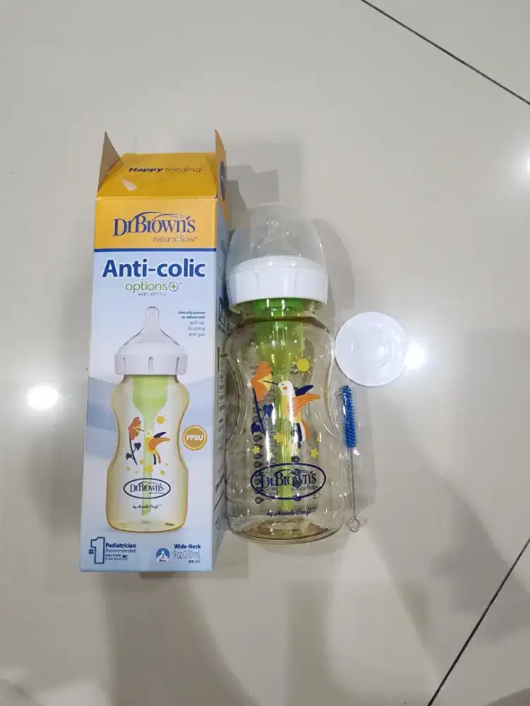 Botol susu dr.brown's 9oz 270 ml ppsu wide neck kondisi baru
