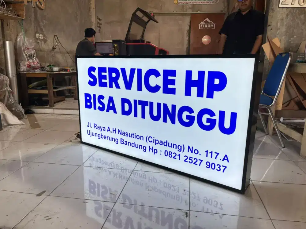 Neonbox kotak 2 sisi