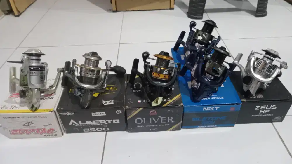 Aneka merk reel borongan/satuan, ada 6 pcs