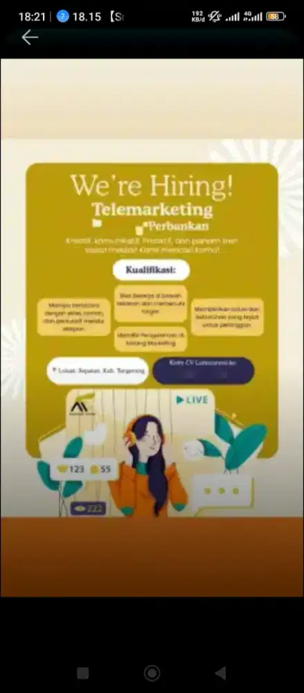 Lowongan kerja staf sels