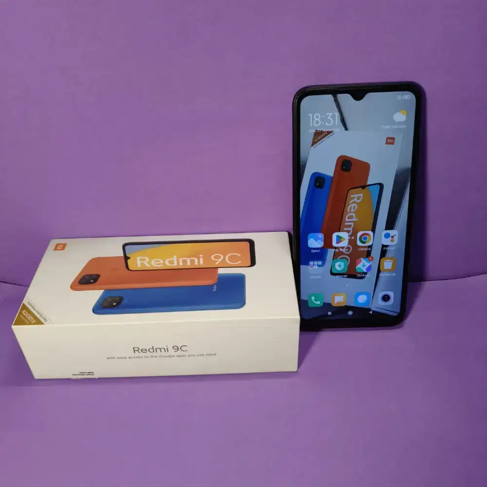 Redmi 9c ram 3/32 4g Lte segel normal akunmi aman