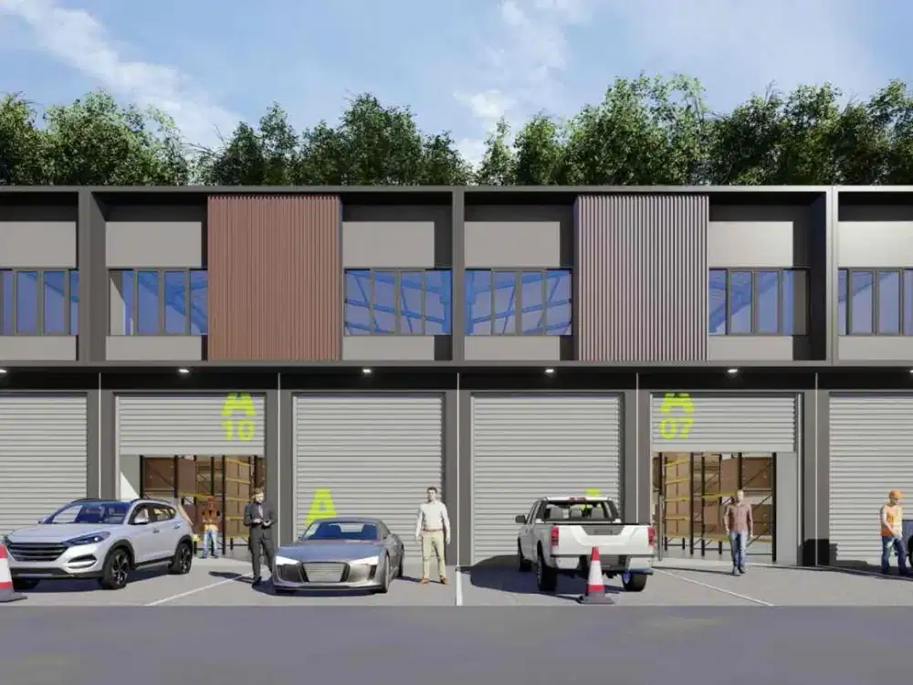 Ruko gudang muliguna, di cikarang promo dp 0% Bizhub riverdale