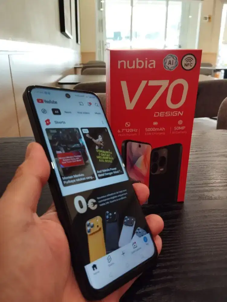 YUK GAS, ZTE NUBIA V70 DESIGN 8/128GB BARU 1 BULAN PAKAI FULL SET