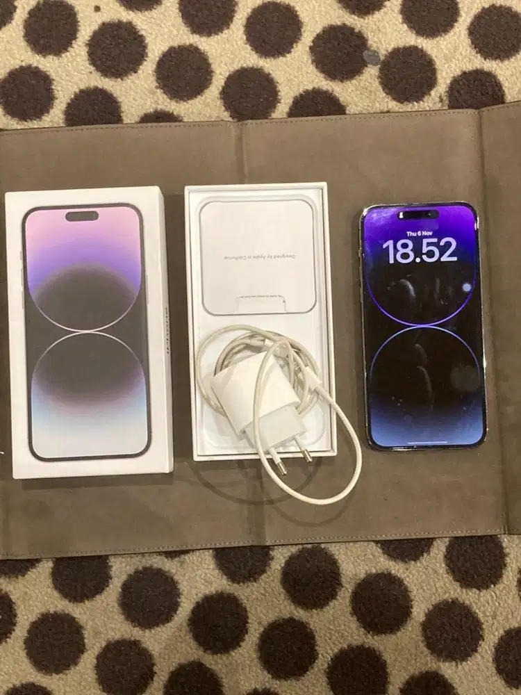 iPhone 14 Pro Max 128GB (ZP/A) Kondisi FULLSET MULUS seperti baru!