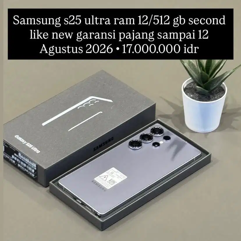 Samsung s25 ultra 12/512 resmi sein second likenew