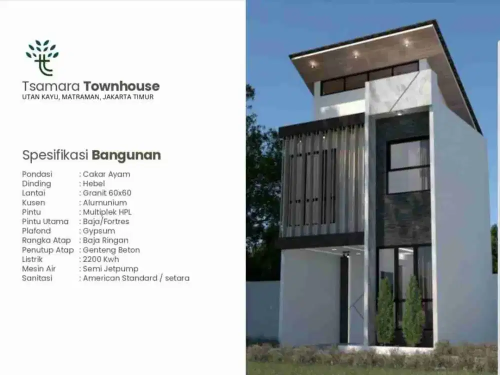 HUNIAN STRATEGIS 2 LANTAI DI UTAN KAYU,MATRAMAN,JAKARTA TIMUR