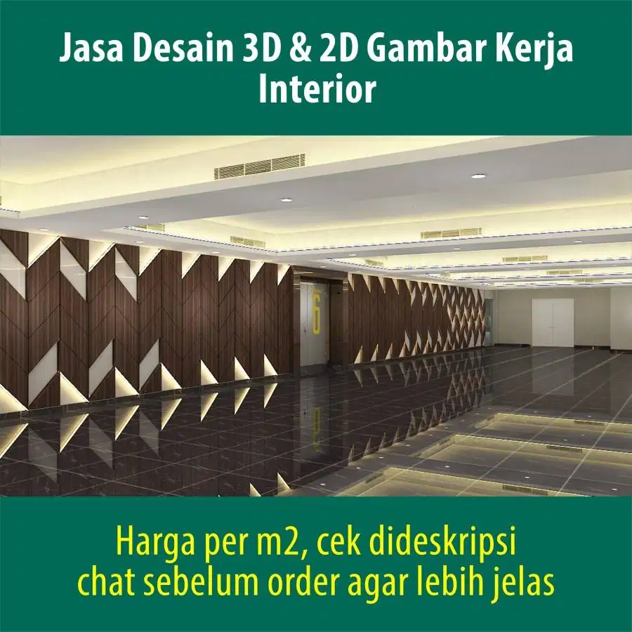 Jasa desain 3d dan 2d gambar kerja Interior rumah, kantor, booth, dll