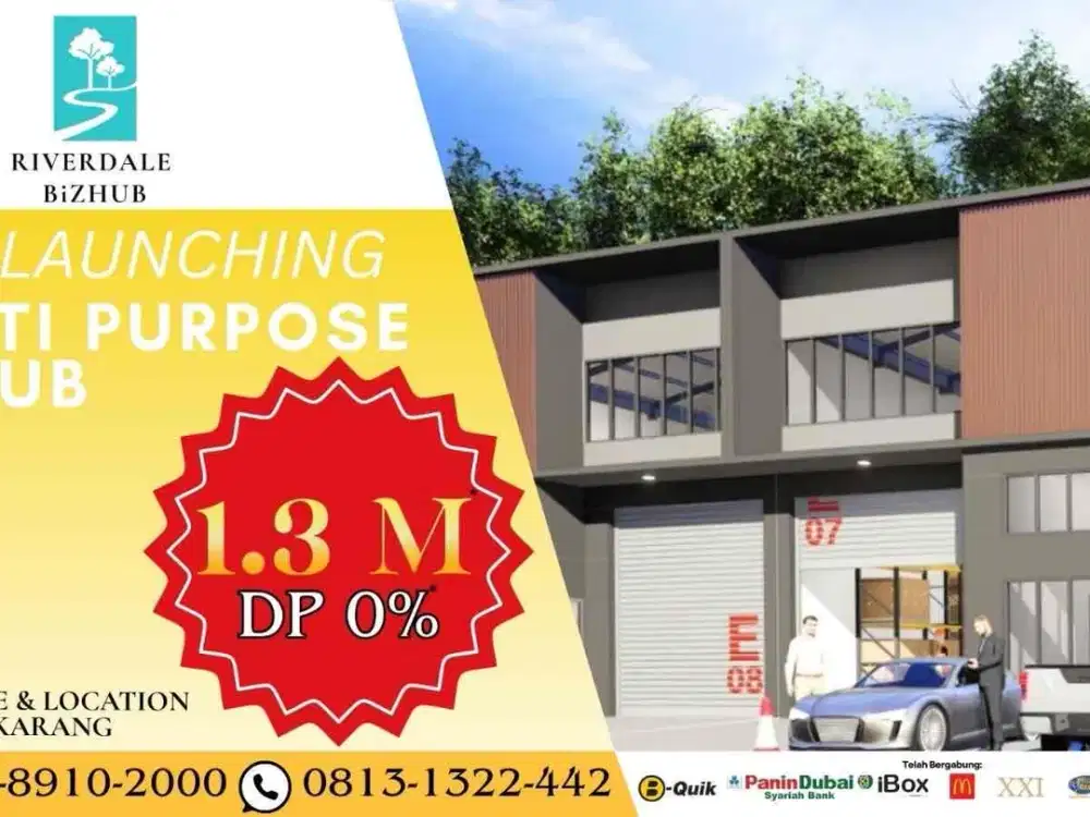 Dijual Bizhub riverdale cikarang, Ruko multiguna bisa untuk kantor dan gudang