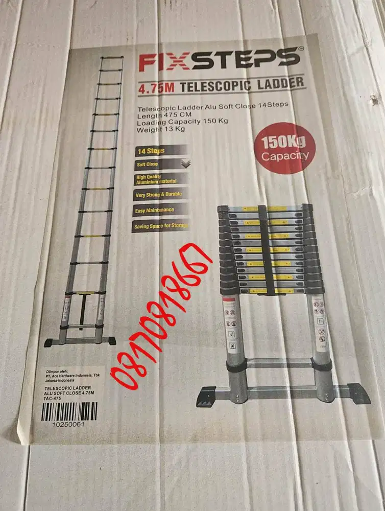 Tangga Lipat Fixsteps 4,75 m Telescopic Ladder