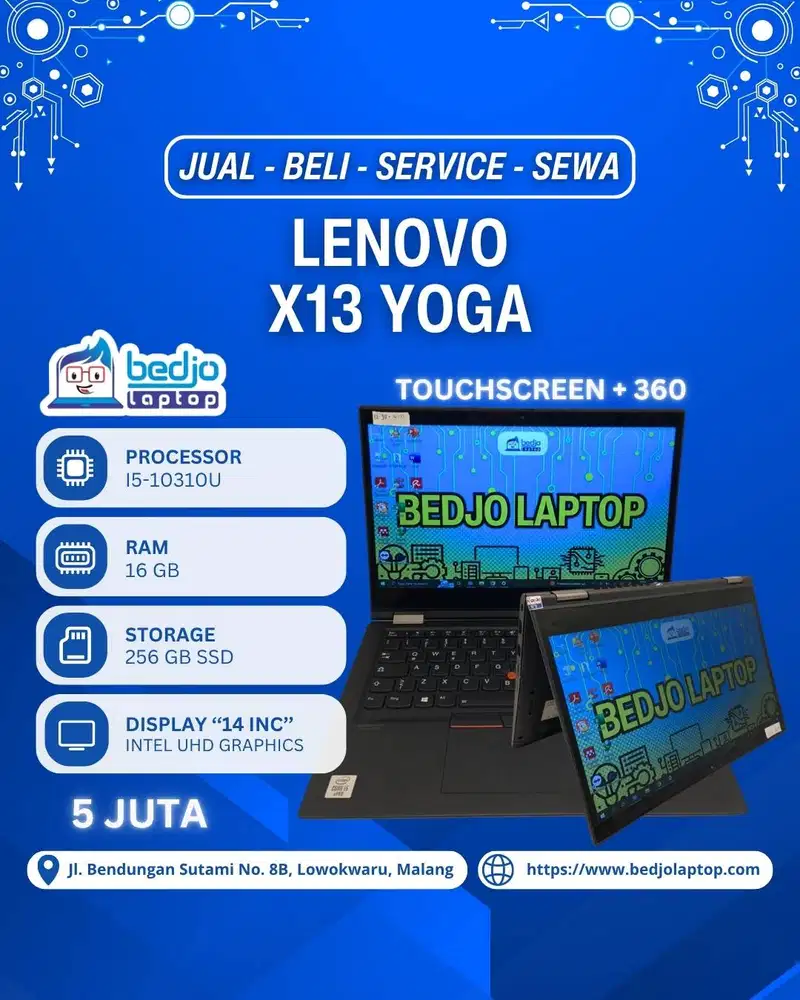 LAPTOP LENOVO X13 YOGA HARGA TERMEWAH!