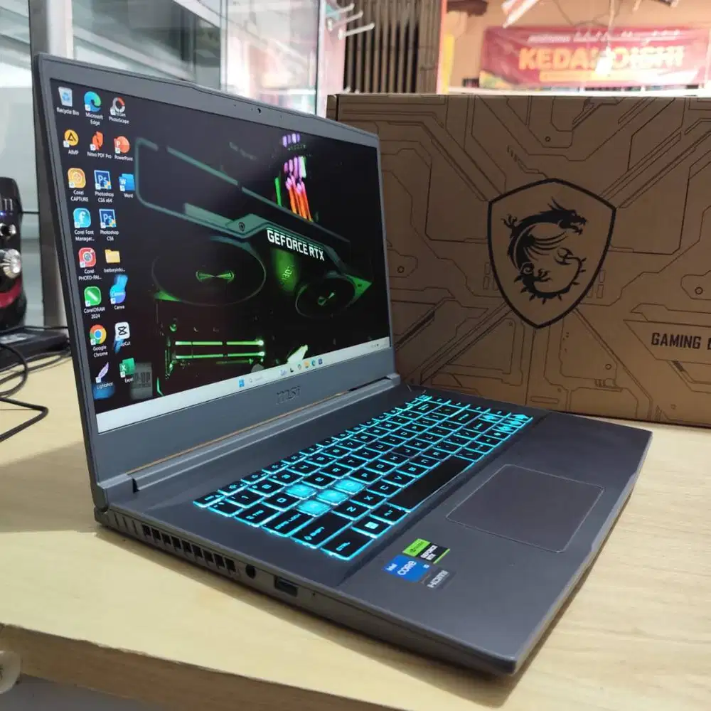 Laptop Gaming MSI THIN 15 Intel Core i5-12450H Nvidia RTX 2050 Fulset