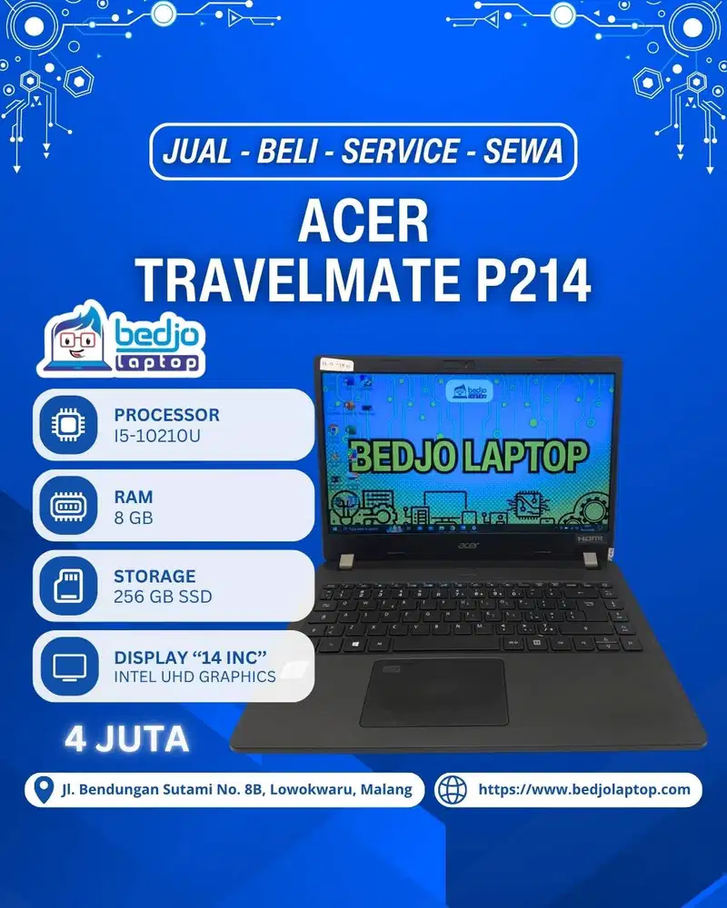 LAPTOP ACER TRAVELMATE P214 HARGA TERJANGKAU!, ACER TRAVELMATE P214