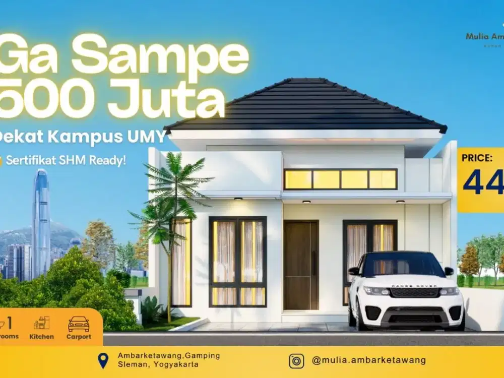Dijual Rumah yogyakarta Bonus Biaya notaris Dekat kampus UMY