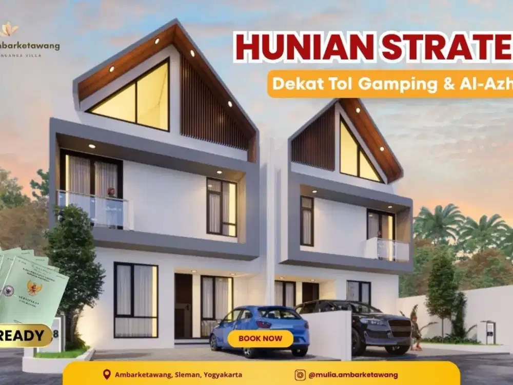 Dijual Rumah  Bonus Biaya notaris sleman  Dekat Pasar Hewan Gamping