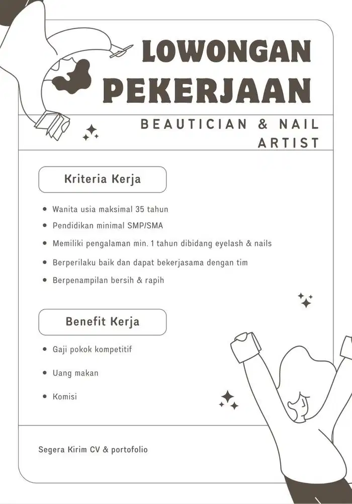 DIBUTUHKAN SEGERA DAN BERPENGALAMAN