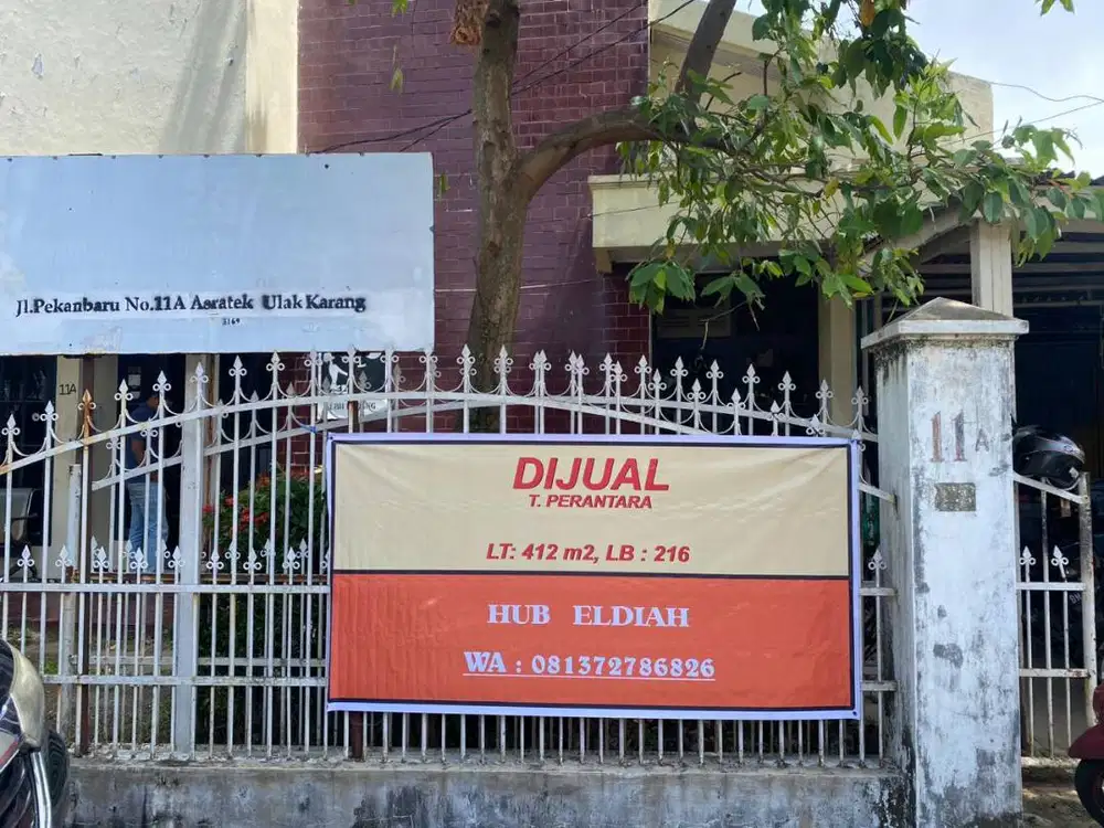 Dijual Cepat Rumah Lokasi Strategis 384m2 Ulak Karang Padang