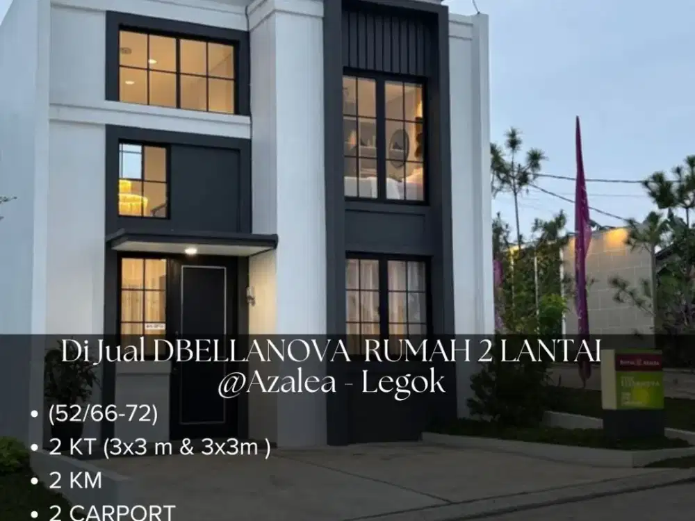 Di Jual DBELLANOVA  RUMAH 2 LANTAI @Azalea - Legok