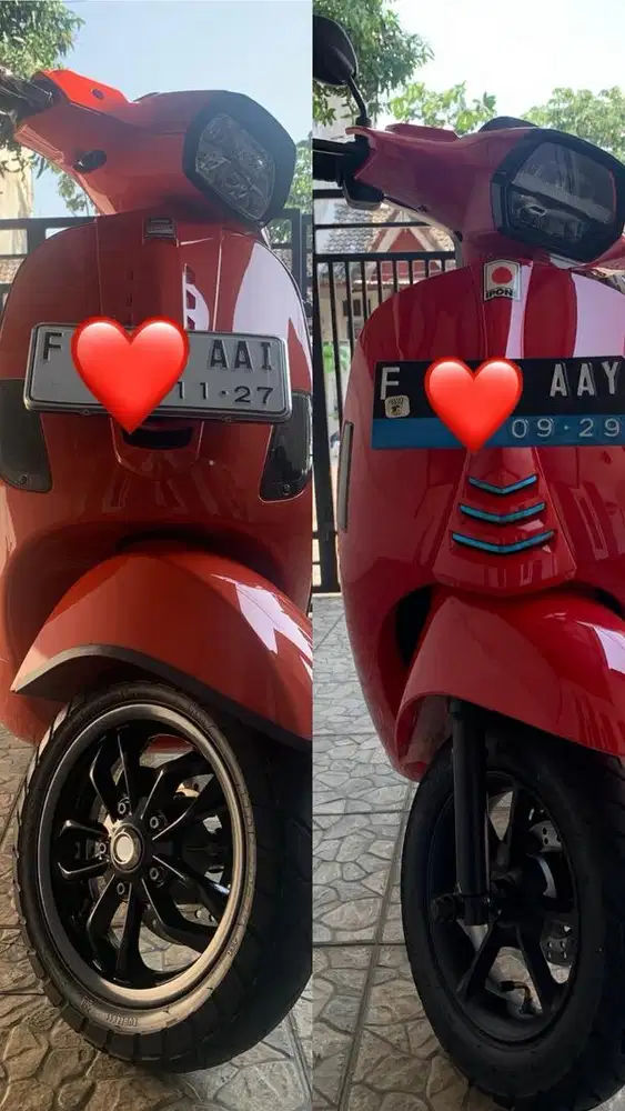 Jual Salah Satu VESPA S 125 (2022) ORANGE ato VIAR EV1 (2024) MERAH