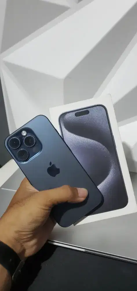 Jual Iphone 15 pro blue titanium 256 gb