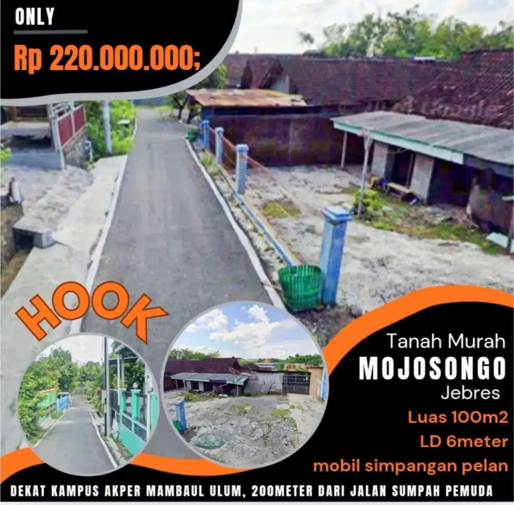 Tanah 100 murah mojosongo jebres