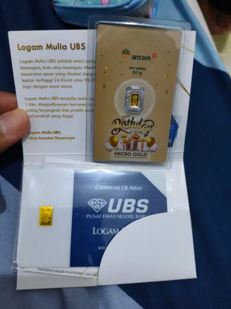 Emas Antam 0.1Gram dan UBS 0.25gram