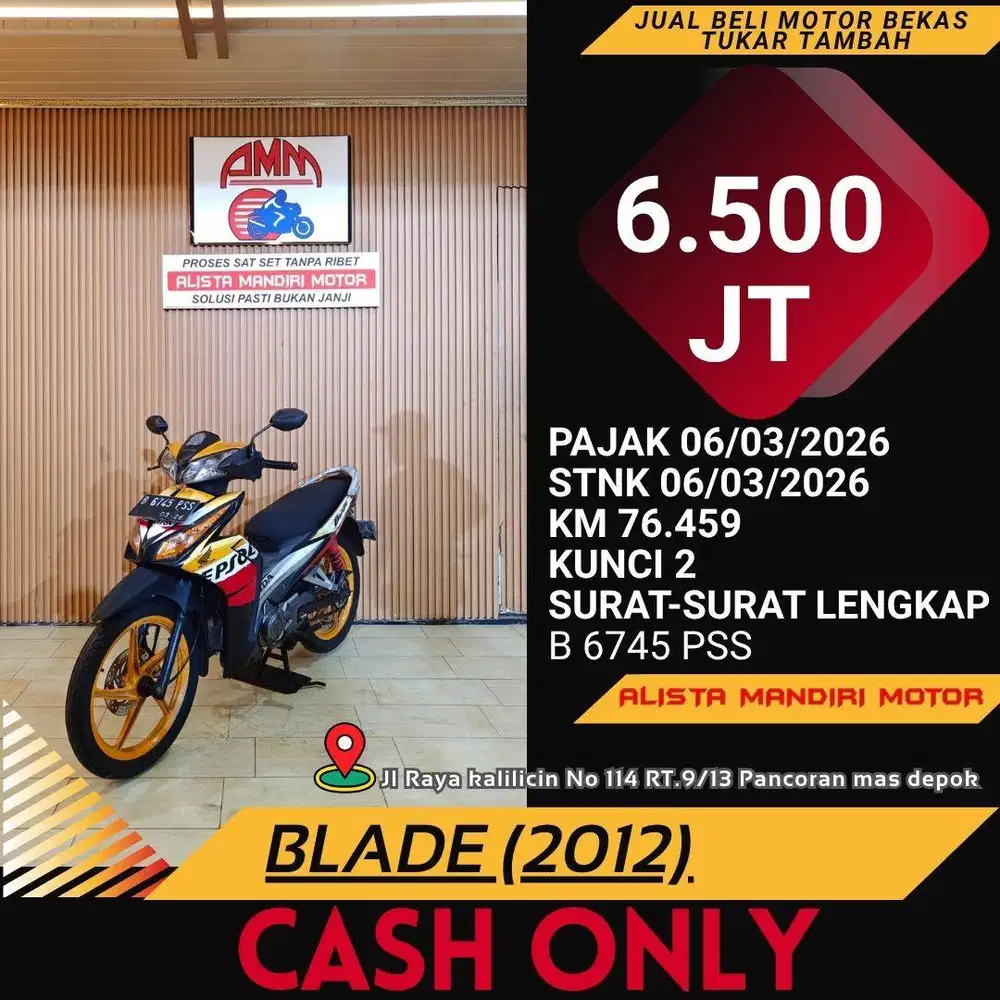 HONDA BLADE REPSOL TH 2012 PAJAK ON BISA BAYAR VIA CC / PAYLATER