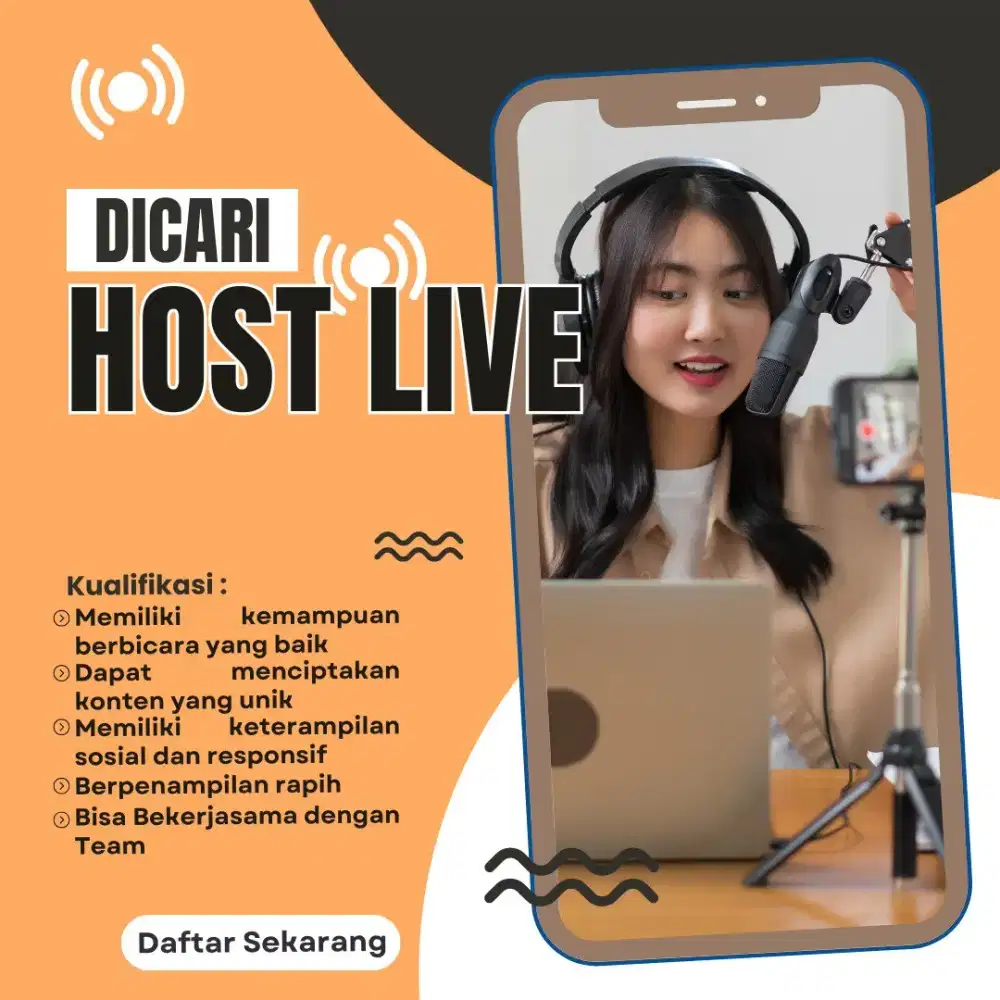 DI CARI HOST LIVE STREAMING MARKET PLACE DAN MEDIA SOSIAL