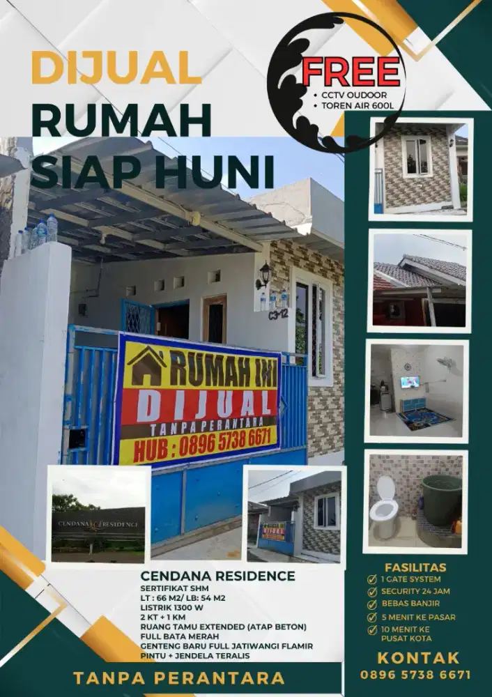 DIJUAL RUMAH SIAP HUNI, DEKAT PUSAT KOTA CIANJUR