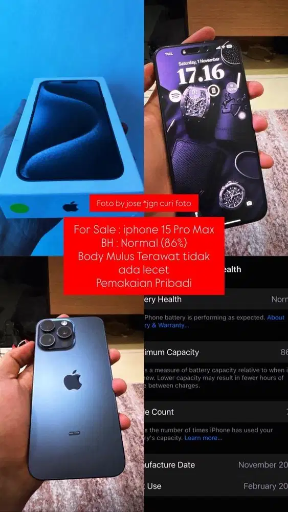 For Sale iphone 15 Pro Max 256GB