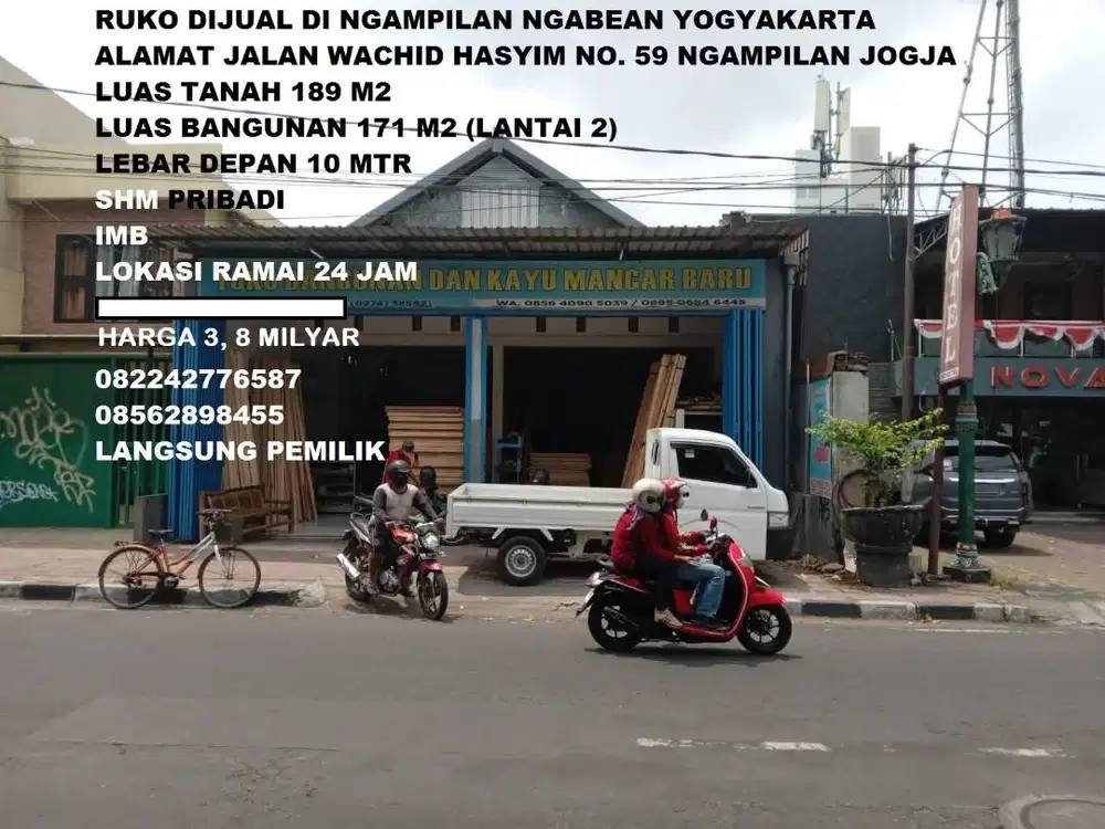 Dijual ruko di ngampilan ngabean dekat kraton Jogjakarta