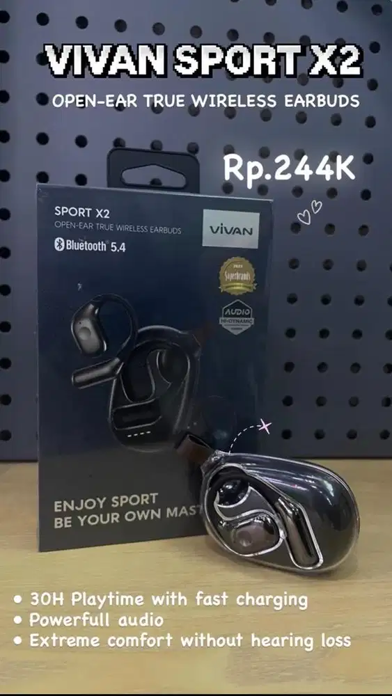 HEADSET NIRKABEL VIVAN SPORT X2
