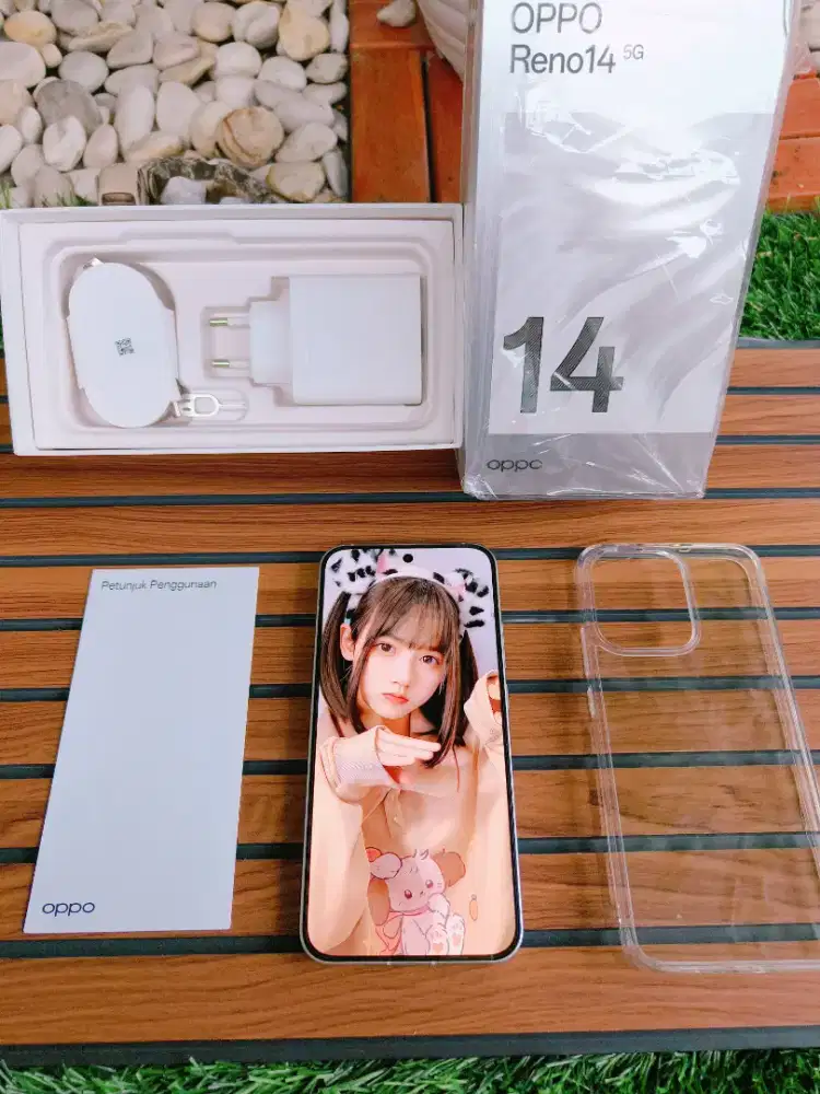 Oppo Reno 14 5G 12/256 White Mulus Fullset Ori Seminggu pakai