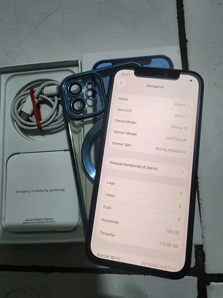 Iphone 12 128gb ex inter warna blue
