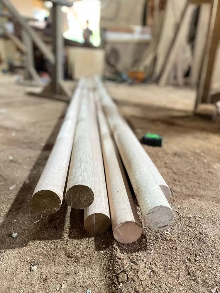 Kayu dowel dolken meranti, kayu bulat meranti, kayu bulat sempurna