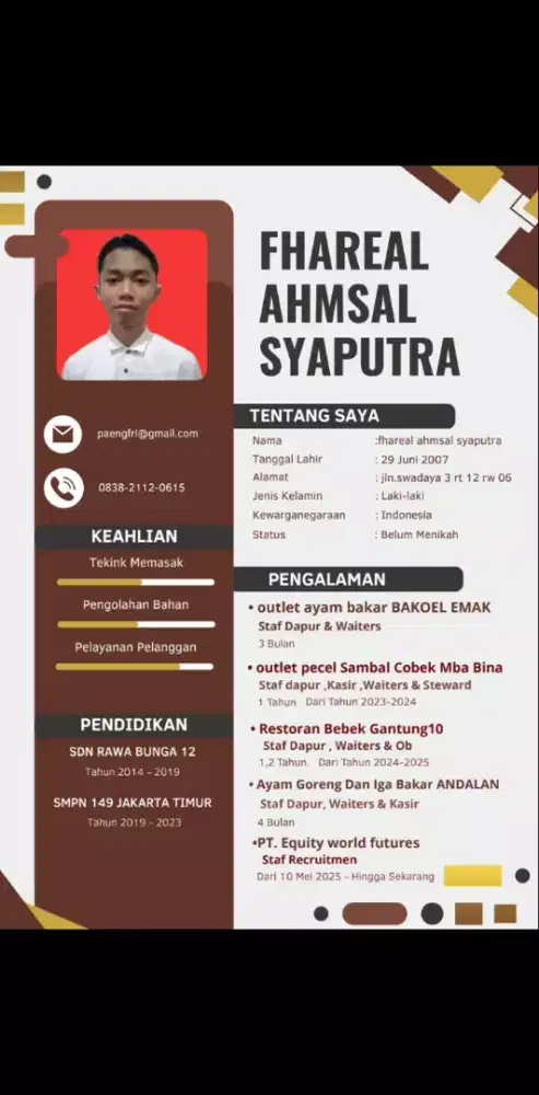 cari kerjaan apa aja buat ngehidupin keluarga