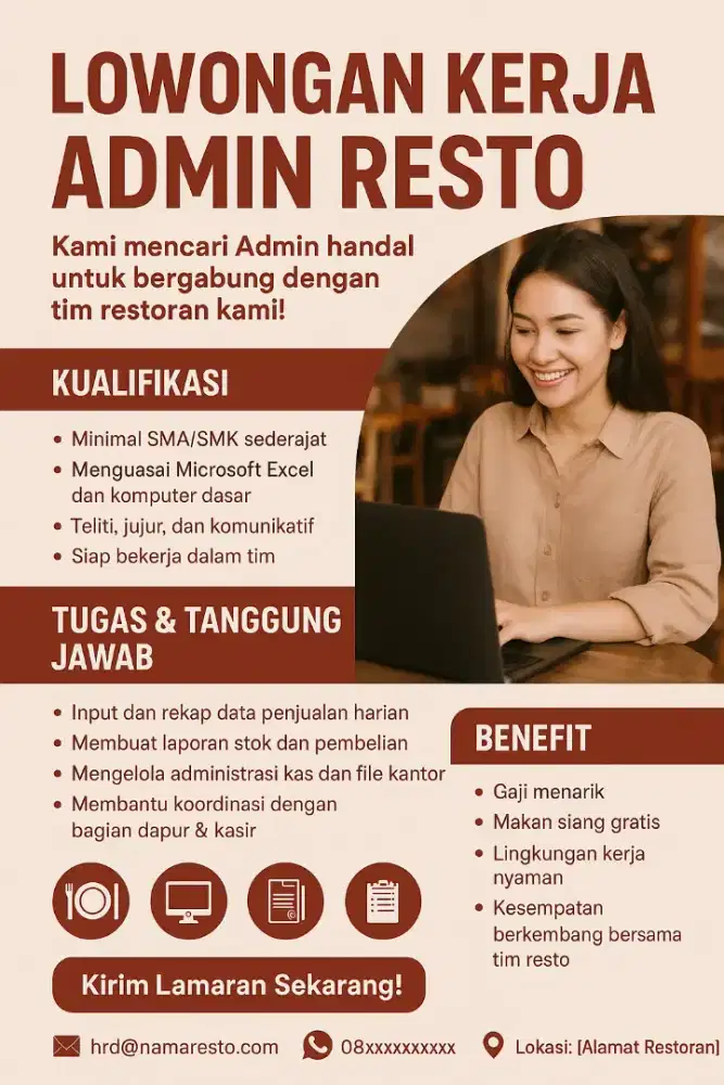 Lowongan kerja admin resto