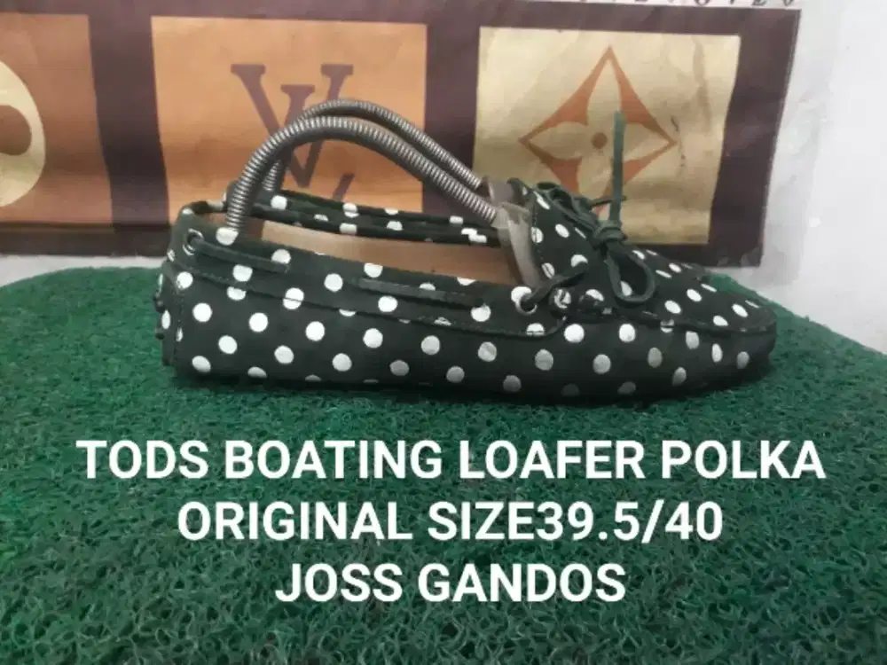 TOD'S BOATING LOAFER POLKA ORIGINAL SIZE39,5/40 JOSS91% ASLI BUKAN KW