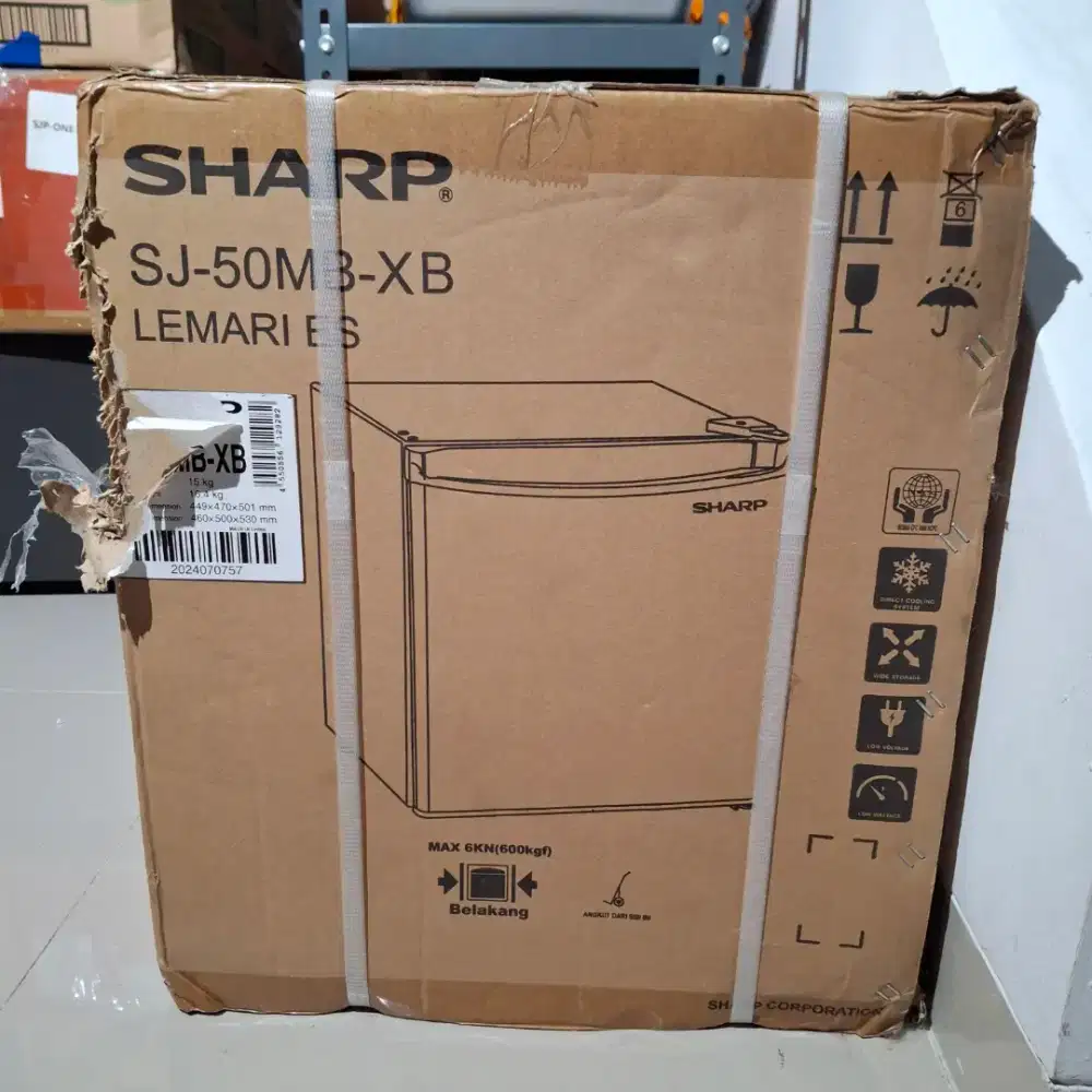 KULKAS SHARP SJ 50MB XB  MINI BAR HITAM MASIH BARU