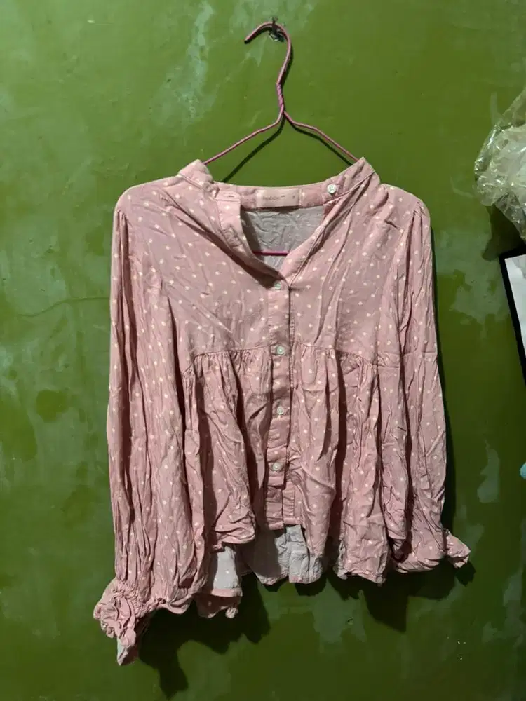 preloved hijabchic pink polkadot