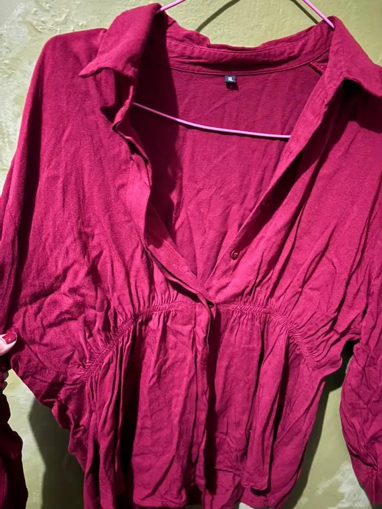preloved kemeja maroon