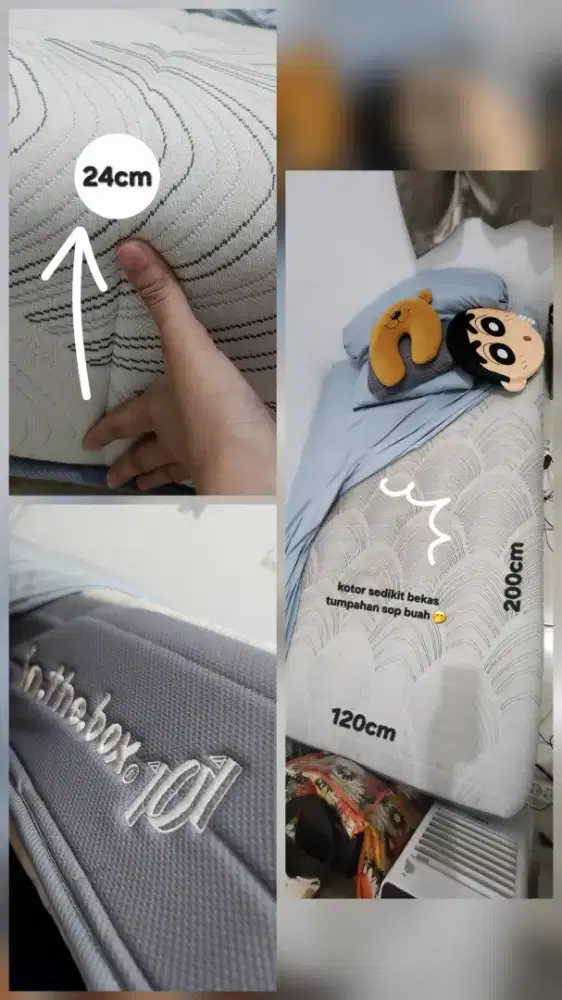 Kasur Inthebox type 101, 120x200x24cm, Bekas Awala 2023