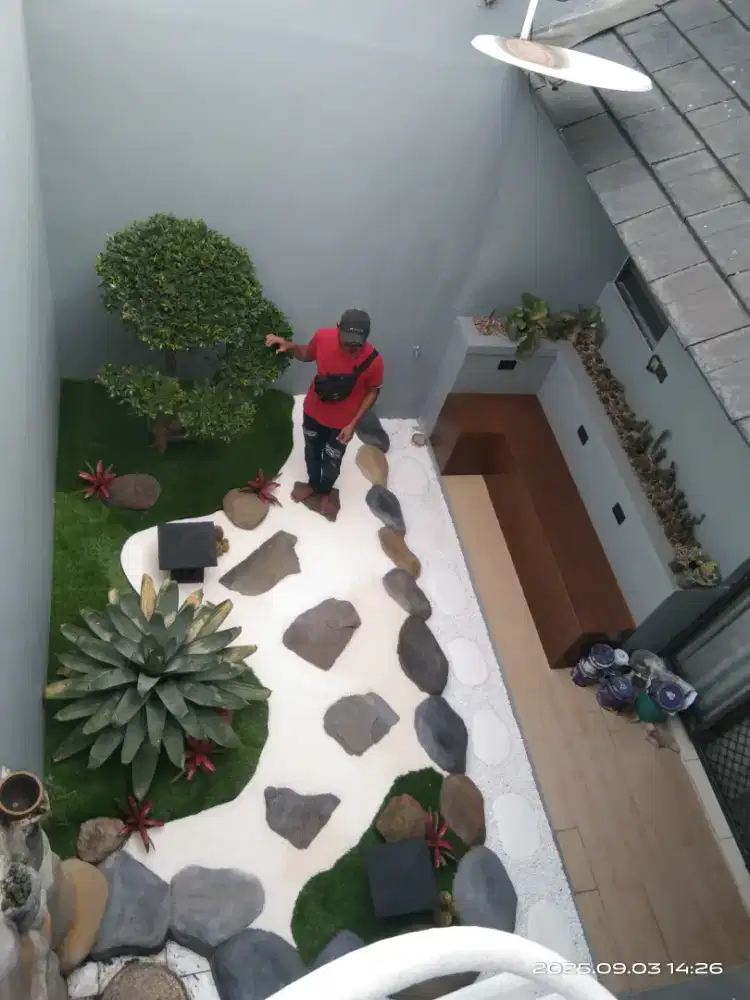 JASA PEMBUATAN ZEN GARDEN(TAMAN JEPANG)CANTIK