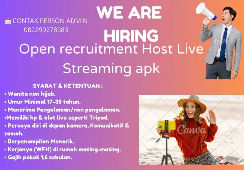 Open recruitment host live apk