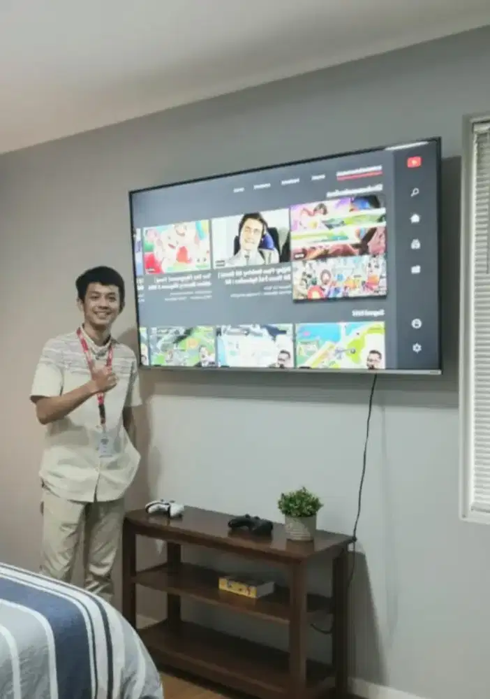 pasang serta jual bracket utk gantungan tv led lcd di tembok kuat aman