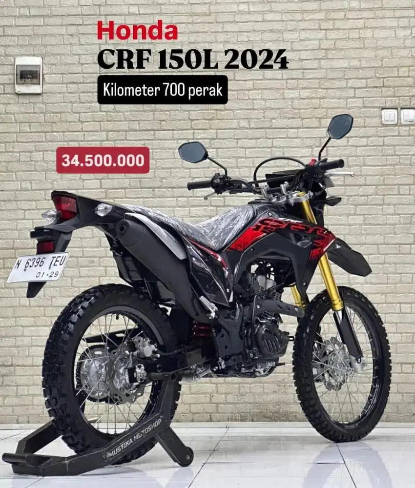 KM 700 perak‼️ Honda CRF 150L 2024  Grade A - Zaky Mustika