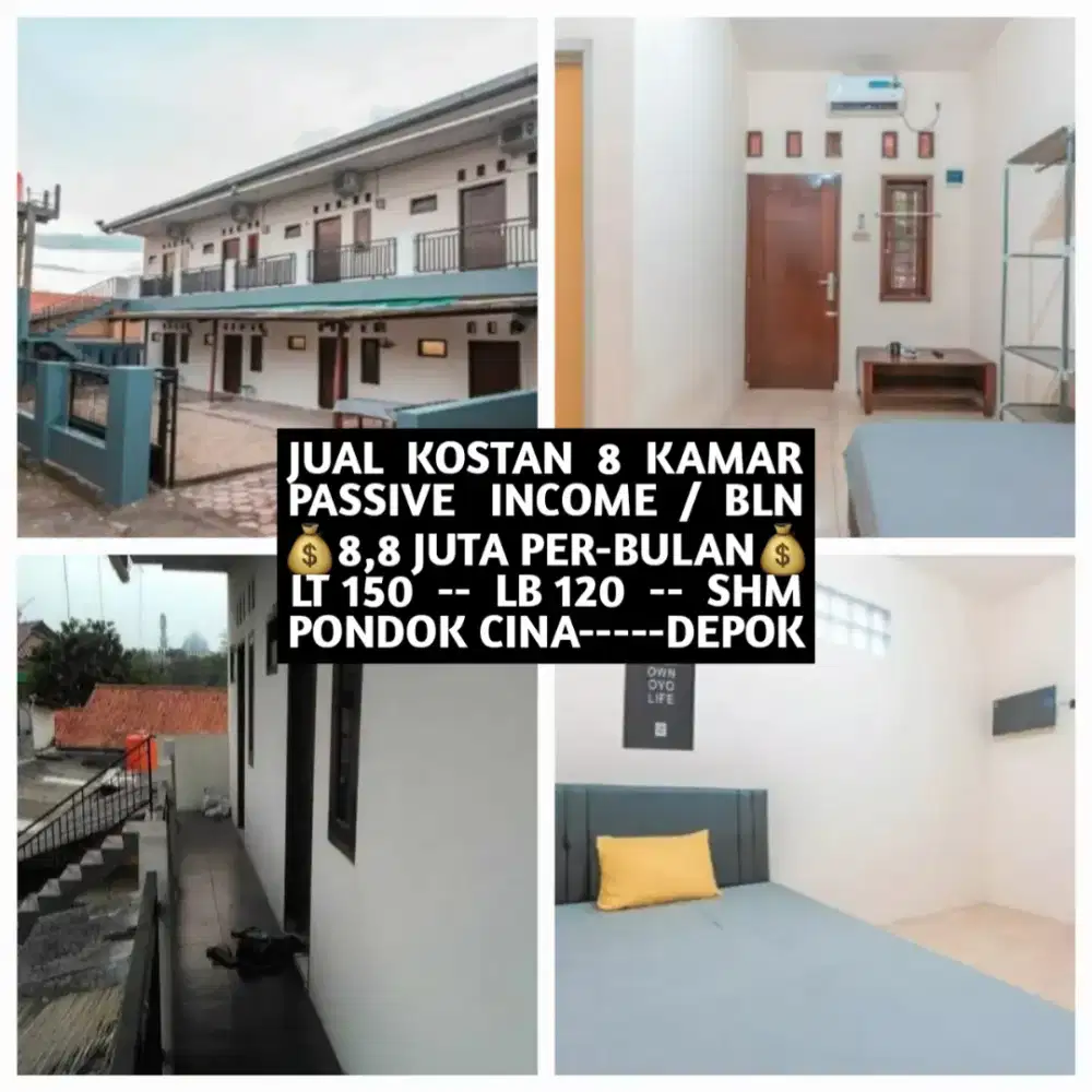 JUAL KOST KOSAN 8 KAMAR DI PONDOK CINA BEJI DEKAT UI KAMPUS DEPOK