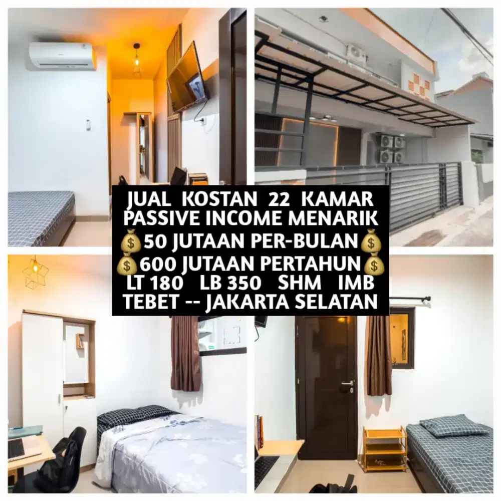 JUAL KOST KOSAN 22 KAMAR DI TEBET JAKARTA SELATAN