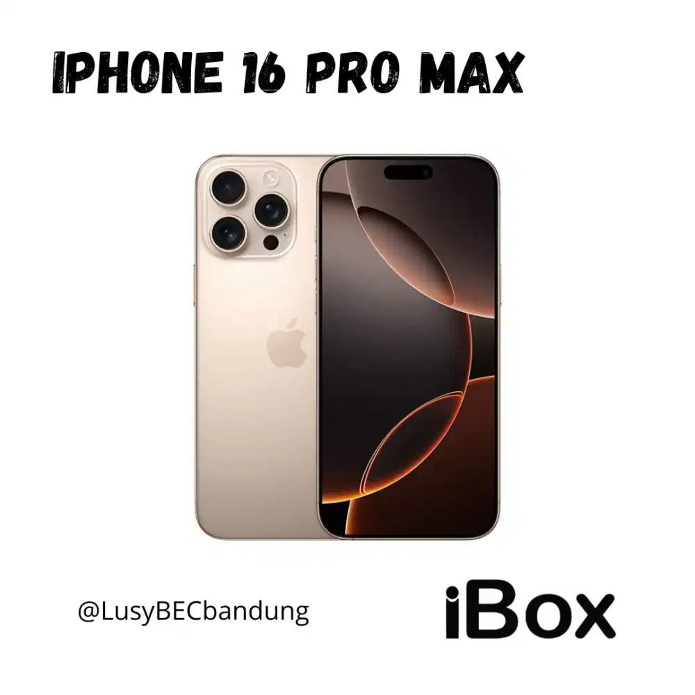 IPHONE 16 PRO MAX 256 512GB RESMI IBOX Bisa Cash/Cicilan